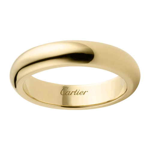 CARTIER/卡地亞 18K金黃金 經典簡約大氣 中號1895結婚求婚訂婚對戒戒指 B4031300