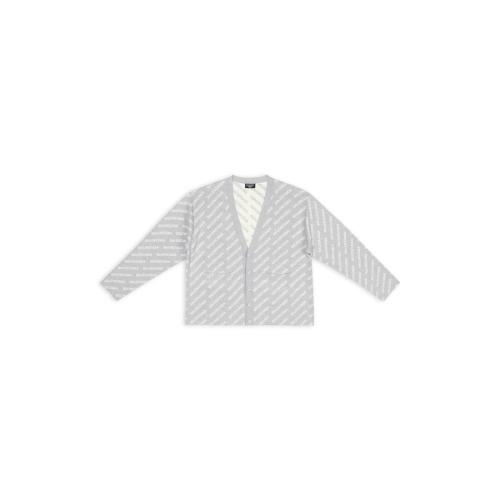  BALENCIAGA巴黎世家 22年秋冬 男士 長袖T恤 mini allover logo cardigan 699822T32331461