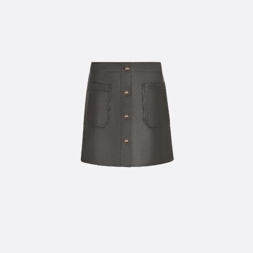  DIOR迪奧 22年秋冬 女士 半身裙 短款半身裙 125J31AL015_X9000 預定商品1-3周發貨