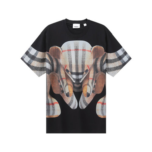 BURBERRY/博柏利 【22春夏新款】 男款棉質寬松版圓領短袖T恤Thomas Bear圖案 80495681