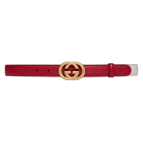  GUCCI古馳 22年秋冬 女士 飾互扣式雙G腰帶 709982 AAAR5 6585
