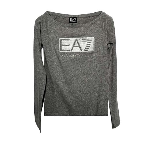 Emporio Armani/安普里奧阿瑪尼 灰色男士長(zhǎng)袖T恤