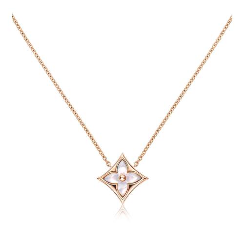  LV路易威登 22年秋冬 女士 項鏈 COLOR BLOSSOM 1*w*8K金貝殼項鏈 Q93521 預定商品2-8周發貨