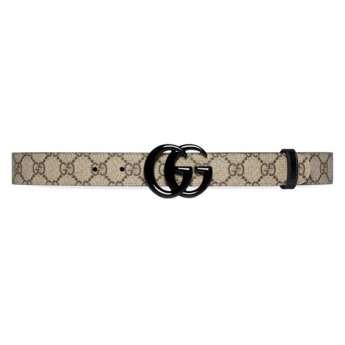  GUCCI古馳 22年秋冬 女士 雙G帶扣雙面窄版腰帶 414516 HUH4V 9769