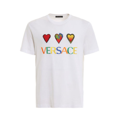 VERSACE/范思哲  男裝 時尚簡約 品牌字母LOGO 男士棉質短袖T恤 A83585A-22458-9A001
