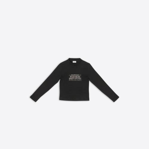  BALENCIAGA巴黎世家 22年春夏 男士 長袖T恤 Mens Fashion Institute Fitted Long Sleeve T-sh