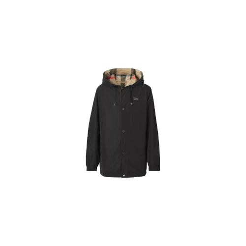  BURBERRY 22年秋冬 男士 雙面兩穿格紋再生聚酯纖維連帽外套 80434031 預定商品1-3周發貨