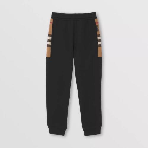  BURBERRY 22年秋冬 男士 格紋裁片棉質(zhì)混紡慢跑褲 80450131