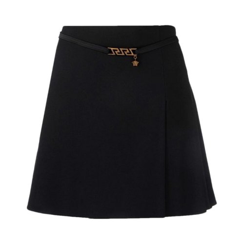  VERSACE/范思哲 女士黑色真絲混紡半裙裙子 1003323 1A00540 1B000 PLFSX