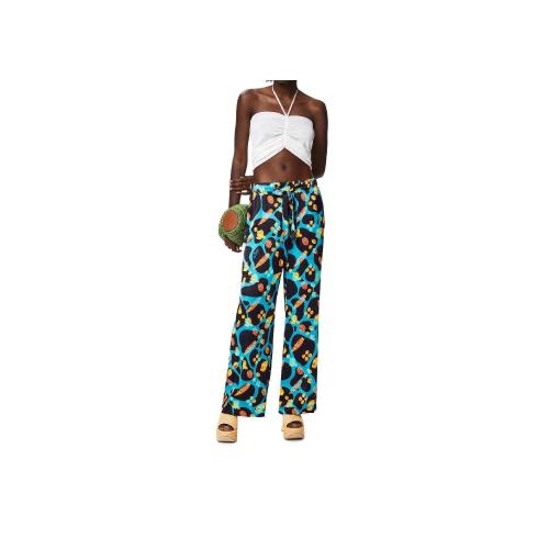  LOEWE羅意威 22年秋冬 女士 休閑褲 Shell print trousers in viscose S616Y04X28-1199