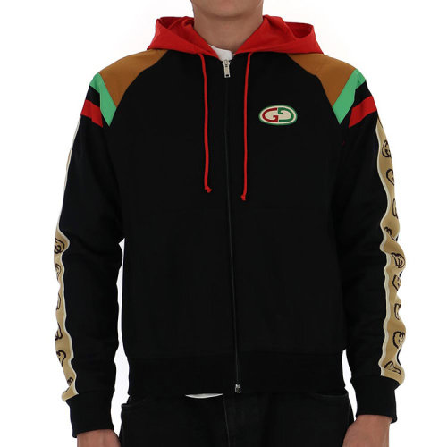 GUCCI/古馳  百搭混色 男性 logo標志  棉質 連帽 男衛衣 625338 XJCNQ 1082