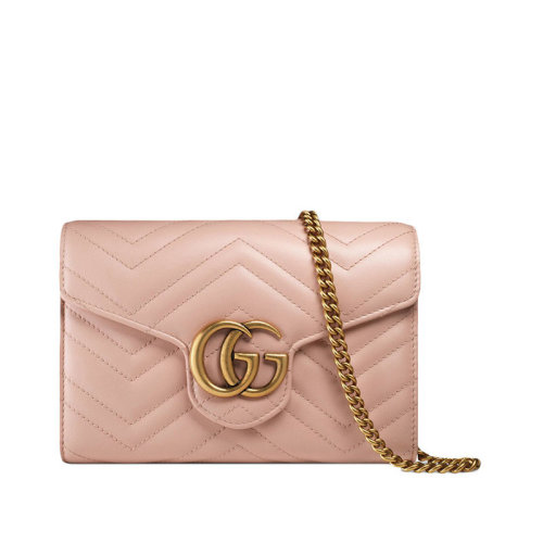 GUCCI/古馳 女包 經典雙G 波浪紋 女士鏈條包單肩包 474575DRW1T5909