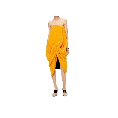  LOEWE羅意威 22年秋冬 女士 連衣裙 Bustier dress in velvet S359Y09X31-7961