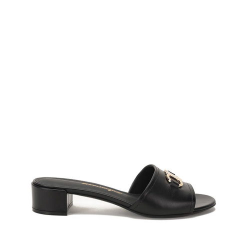 Salvatore Ferragamo/菲拉格慕  女士牛皮GANCINI扣飾涼鞋拖鞋 0741266