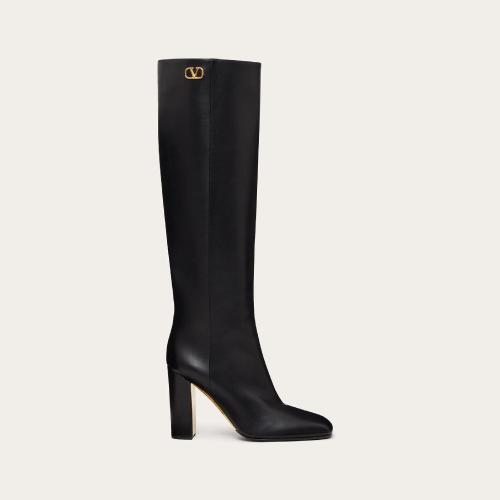  VALENTINO華倫天奴 22年秋冬 女士 高筒靴 BOTTES VALENTINO GARA_VANI GOLDEN WALK EN CUIR D