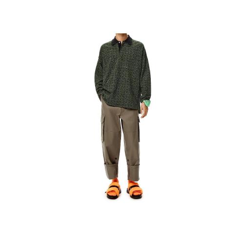  LOEWE羅意威 22年秋冬 男士 長袖襯衫 Long sleeve polo in Anagram jacquard cotton H526Y23J