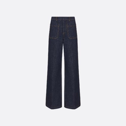  DIOR迪奧 22年秋冬 女士 牛仔褲 Jean evase Dior?8， D04 222P04A3524_X5651