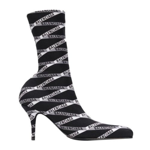 Balenciaga/巴黎世家 女士時(shí)尚徽標(biāo)印花長筒靴細(xì)高跟鞋女鞋