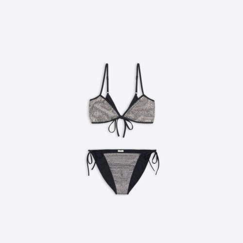  BALENCIAGA巴黎世家 22年春夏 女士 內衣 Womens Minimal Bikini Set in Black 6984513B8B9100
