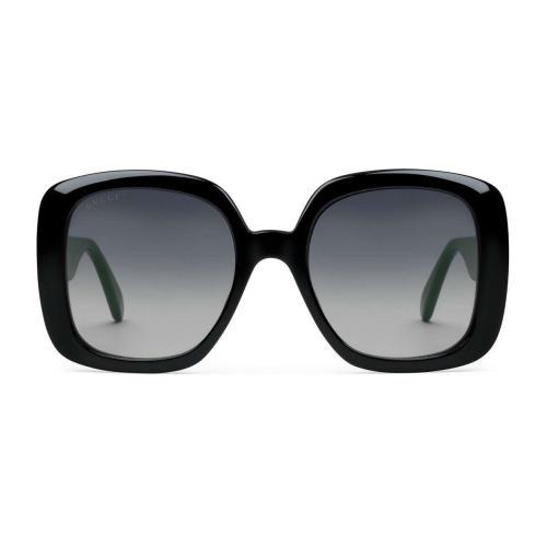  GUCCI古馳 22年秋冬 女士 飾織帶方形鏡框太陽眼鏡 623884 J1691 1013