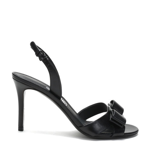 SalvatoreFerragamo/菲拉格慕 女士LIDA系列 羊皮蝴蝶結涼鞋高跟鞋 0728759