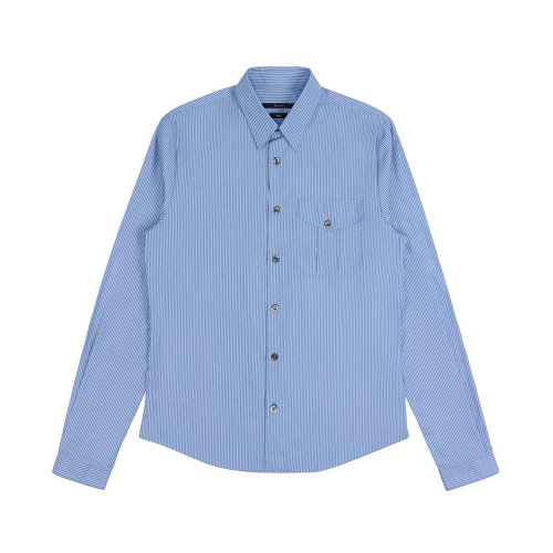 GUCCI/古馳 男士藍色棉質長袖上衣襯衣襯衫 363952-Z3761-4129