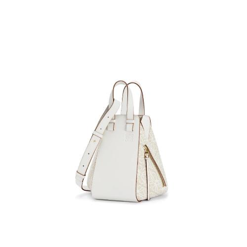  LOEWE羅意威 22年秋冬 女士 單肩包 Small Hammock bag in Anagram jacquard and calfskin A53 預定商品1-3周發貨