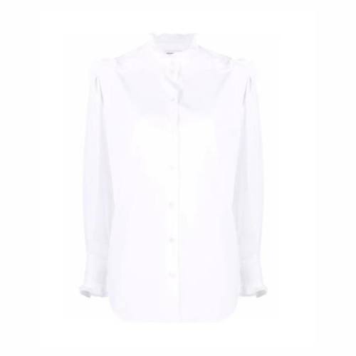 Alexander McQueen/亞歷山大麥昆 女士白色棉質長袖襯衫 677542 QAAAD 9000