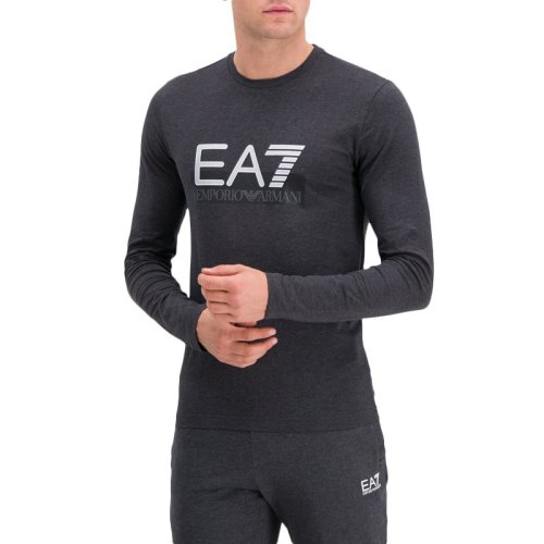  Emporio Armani/安普里奧阿瑪尼 男士深灰色棉質(zhì)長(zhǎng)袖T恤 6GPT64 J03Z 3909 PLFSX