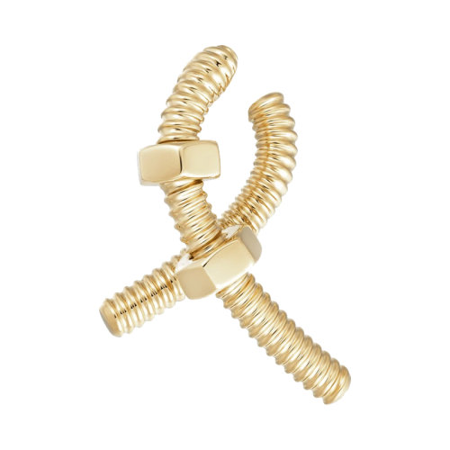CARTIER/卡地亞  éCROU DE CARTIER系列 18k金黃金螺母右耳環B8301436