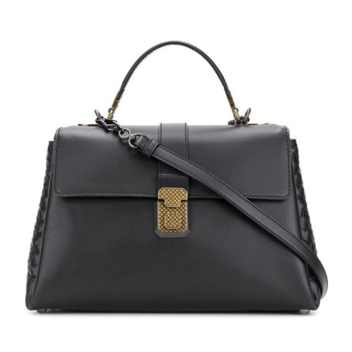 Bottega Veneta/葆蝶家  寶緹嘉女包 時尚百搭 女士黑色手提單肩包 498993VALKD1000 HKY015678