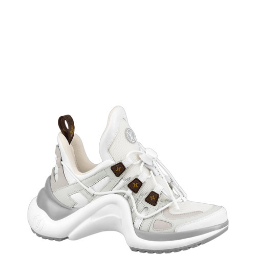 Louis Vuitton/路易威登 22年早春新款 LV ARCHLIGHT系列 女士白色小牛皮拼技術網眼面料運動鞋1A9RTJ