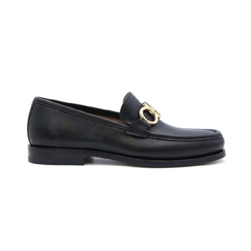 Salvatore Ferragamo/菲拉格慕 男士黑色牛皮商務休閑鞋 712557