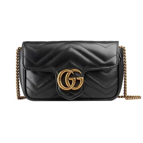  GUCCI古馳 22年秋冬 女士 GG Marmont系列絎縫皮革超迷你手袋 476433 DTDCT 1000