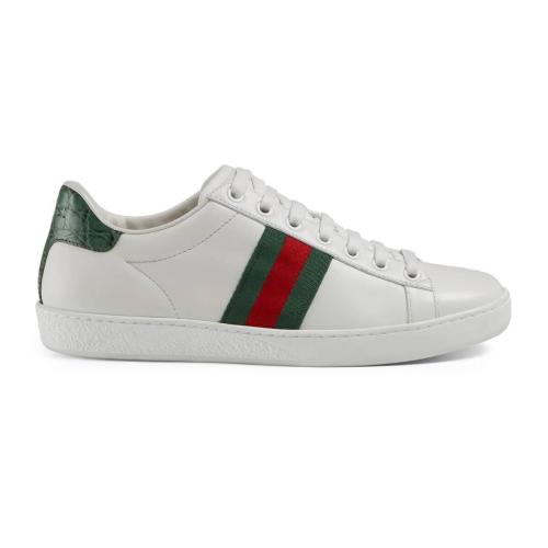  GUCCI古馳 22年秋冬 女士 Ace系列皮革運動鞋 387993 A3830 9071