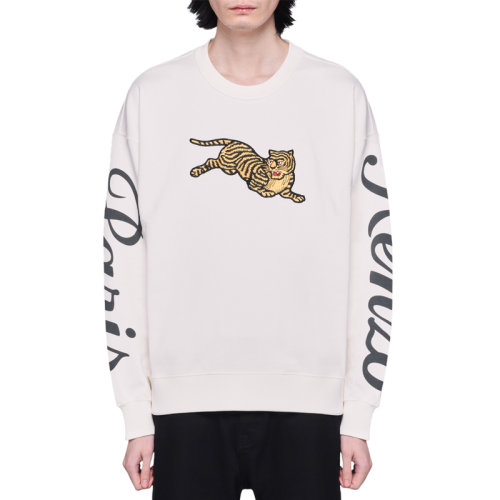 KENZO/高田賢三  男裝 服裝 棉質(zhì)老虎刺繡套頭時(shí)尚長袖T恤 男士衛(wèi)衣