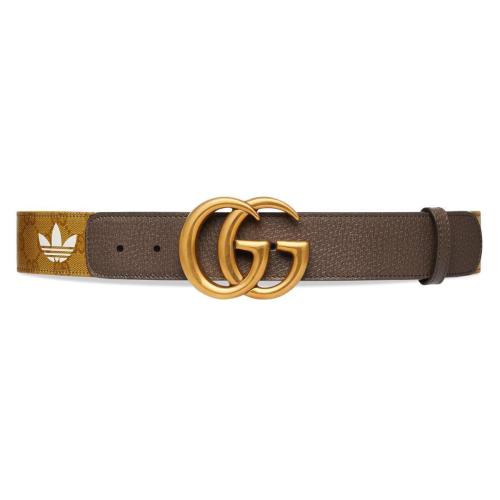  GUCCI古馳 22年秋冬 男士 adidas x Gucci GG Marmont系列腰帶 406831 UVSDT 7267