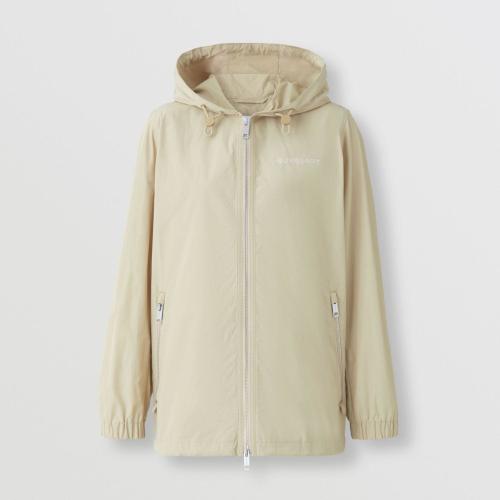  BURBERRY 22年秋冬 女士 方形 Horseferry 印花棉質混紡連帽夾克 80565781