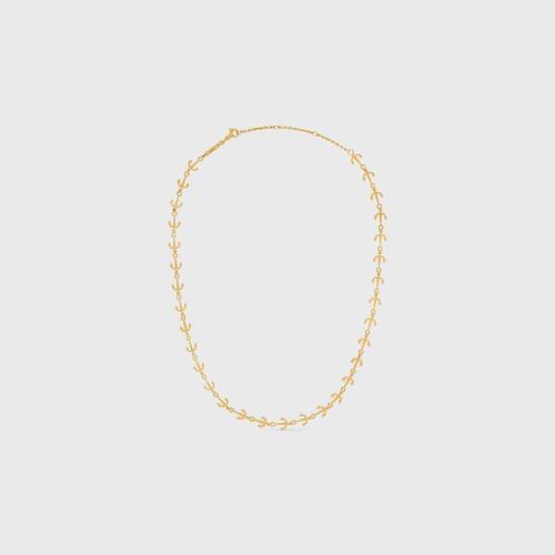  CELINE賽琳思琳 22年秋冬 女士 項鏈 ANCRE CELINE MULTI金色飾面黃銅項鏈 460BE6BRA.35OR