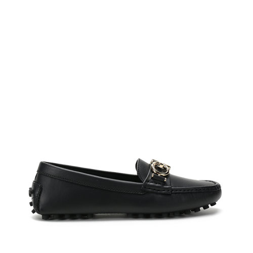 Salvatore Ferragamo/菲拉格慕  女士BERRA系列牛皮飾扣駕駛鞋平底鞋豆豆鞋 0693761