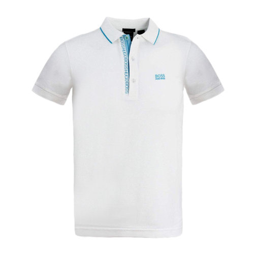 Hugo Boss 雨果博斯  男裝 服飾  白色棉簡約經典logo微標圖案寬松舒適男士短POLO Paulel50404272