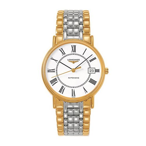 LONGINES/浪琴 時尚系列 精鋼和黃色PVD涂層 自動機械 男士手表 L4.921.2.11.7