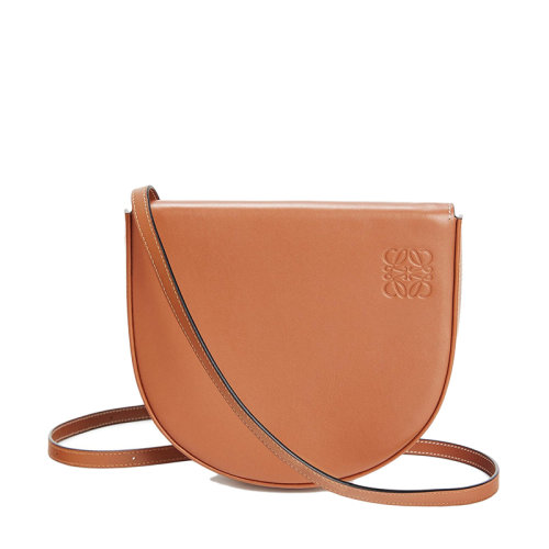 LOEWE/羅意威 經典款Heel系列 女士棕褐色柔軟小牛皮單肩斜挎包0010316867