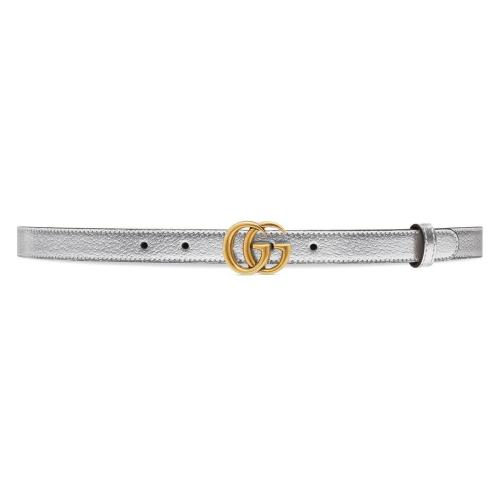  GUCCI古馳 22年秋冬 女士 雙G帶扣窄版腰帶 409417 1TR0C 8106