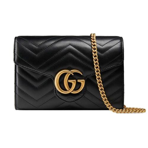  GUCCI古馳 22年秋冬 女士 GG Marmont系列絎縫迷你肩背包 474575 DTD1T 1000