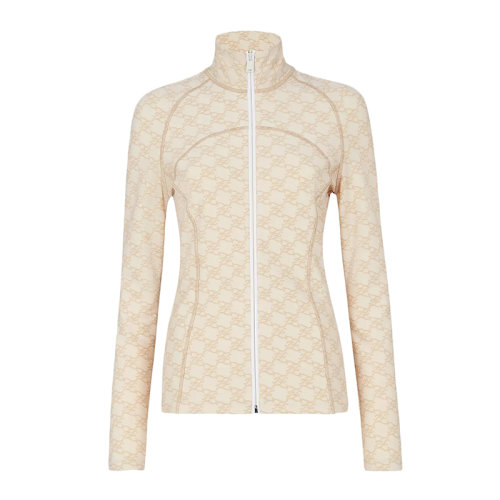 FENDI/芬迪      女士米色高領高科技布料套頭衫毛衣FAF154AGMCF10RM