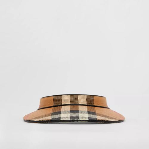  BURBERRY 22年秋冬 男士 加寬帽檐格紋尼龍遮陽(yáng)帽 80561531