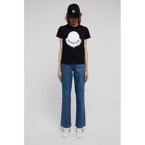  Moncler/蒙克萊 女士白色棉質短袖T恤 8C00014 829HP 001 PLFSX