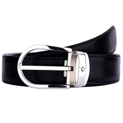MontBlanc/萬寶龍 男款黑色牛皮經(jīng)典皮帶 腰帶38157/128135