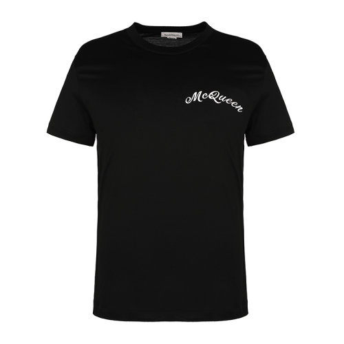 Alexander McQueen/亞歷山大麥昆字母徽標棉質男士短袖T恤 624180QQX01